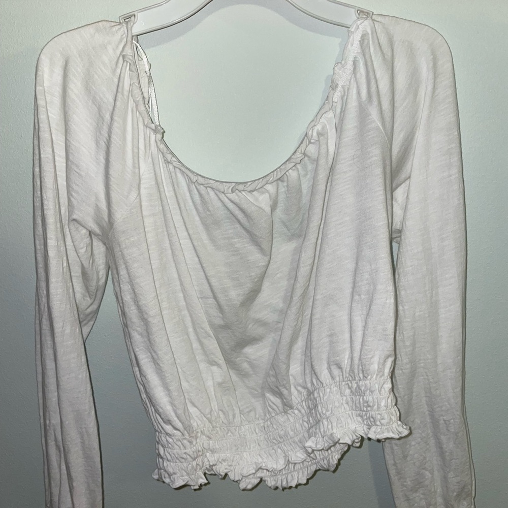 Off the shoulder white top from Pacsuns “Me to We” Collection